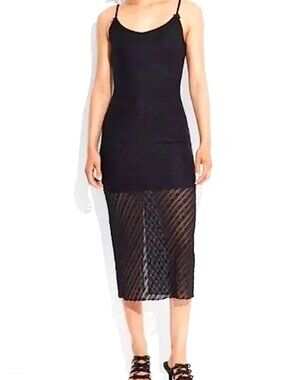 NWT Wild Fable‎ Women's Black Floral Lace Midi Dress Women's Size S